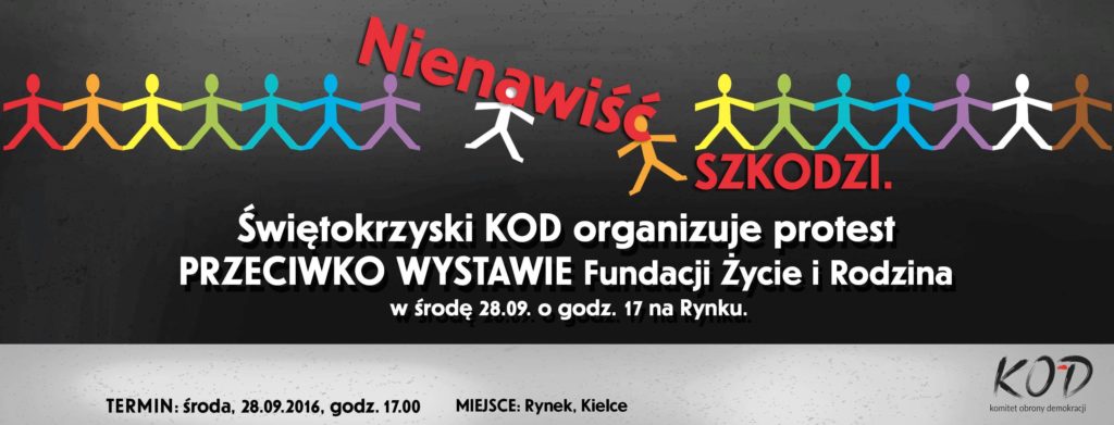 Protest przeciwko homofobii na Rynku